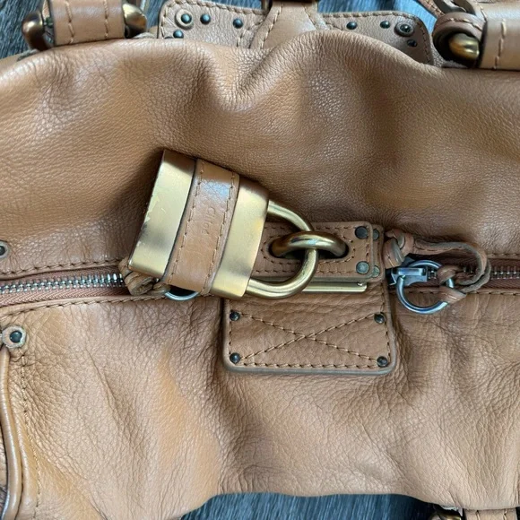 Chloe Paddington Leather Handbag with Lock - Picture 7 of 12